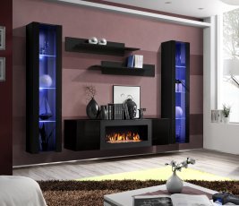 Regal für Wohnzimmer FLY M2 - schwarz