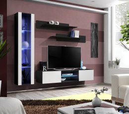Regal für das Wohnzimmer FLY R2 - schwarz/weiß