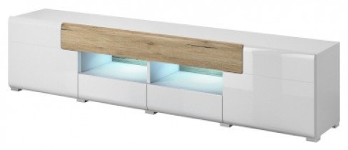 TV-Schrank Toledo - Weiß/San Remo Eiche - 2494DW40