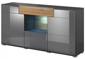 Kommode Toledo 2 - Anthrazit/Grandson Eiche - 24JKDW26