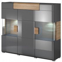 Kommode Toledo 4 - Anthrazit/Grandson Eiche - 24JKDW46