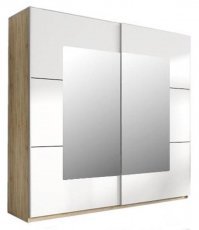 Kleiderschrank mit Schiebetüren Beta 180 cm - San Remo/Weiß - 22AE1656
