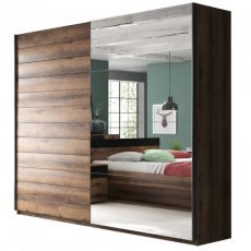 Garderobenschrank Beta 3 - Eiche/Schwarz - 22ZB1678