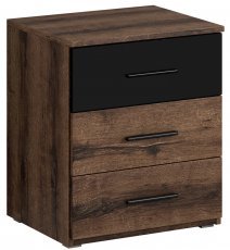 Nachttisch Beta - Eiche/Schwarz - 22ZB1622