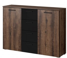 Kommode Beta - Eiche/Schwarz - 22ZB1626