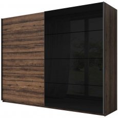 Kleiderschrank Galaxy - Klostereiche/Schwarz - 24ZBEA67