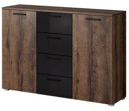 Kommode Galaxy - Klostereiche/Schwarz - 24ZBEA26