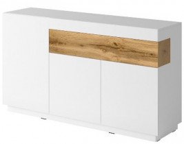 Kommode Silke 2 - Weiß/Eiche Votan - 247JGY43