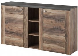Kommode Larona klein - Nussbaum Satin/Touchwood - 24Z6DZ26
