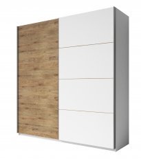Kleiderschrank mit Schiebetüren Galaxy 270 cm - heller Eiche/Weiß - 2493EA19