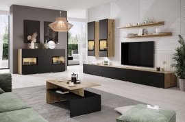 Wohnzimmer Baros - Artisan/Schwarz Supermatt - 24RCBM10