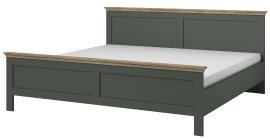 Bett Evora S - grün/Eiche Lefkas - 160x200 cm - 24ZRJU31