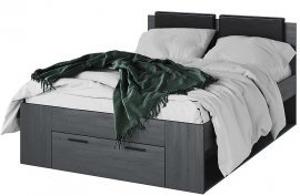 Bett Galaxy 140x200 cm - Carbon Eiche - 24CBEA50