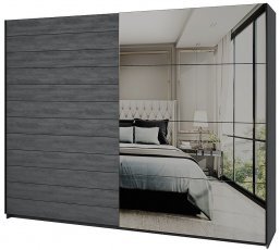 Kleiderschrank Galaxy 270 cm - Carbon Eiche - 24CBEA69