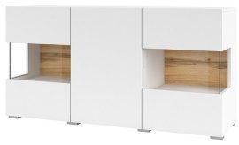 Kommode Ava - Weiß/Wotaneiche - 249NLM25