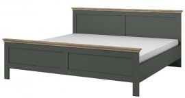 Bett Evora S - 140x200 cm - grün/Eiche Lefkas - 24ZRJU30