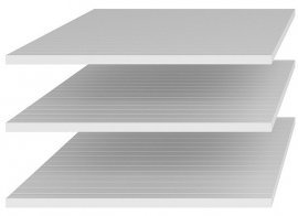 Komplettset Regalböden (3 Stück) für Kleiderschrank Sigma - 24RCLI02