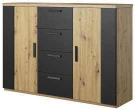 Kommode Sigma - Artisan Eiche/Schwarz - 24RCLI26