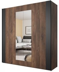 Garderobenschrank Sigma - Eiche Flagstaff/Kupferfaden - 24FWLI18