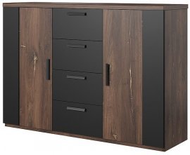 Kommode Sigma - Eiche Flagstaff/Kupferfaden - 24FWLI26