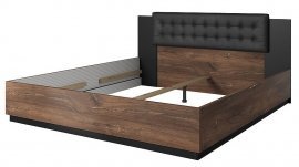 Bett Sigma 180x200 cm - Eiche Flagstaff/Kupferfaden - 24FWLI32