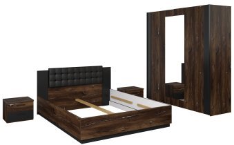 Helvetia meble - Garderobenschrank Sigma - Eiche Flagstaff/Stahldraht - 24FSLI18