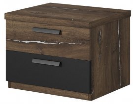 Nachttisch Sigma - Eiche Flagstaff/Stahldraht - 24FSLI22