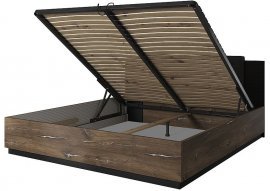 Klappbett Sigma 180x200 cm - Eiche Flagstaff/Stahldraht - 24FSLI52