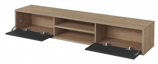 Helvetia meble - TV-Kommode Frida 2K – geölte Eiche/Anthrazit – 24DJMT40