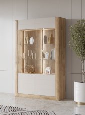 Vitrine Kasai - Gold Harbor Eiche/Perfect Touch Cashmir - 24HKMI12