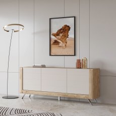 Kommode Kasai - Gold Harbor Eiche/Perfect Touch Cashmir - 24HKMI25