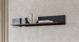 Wandregal Kasai - Nuss Columbia/Schwarz Hochglanz - 24RWMI01