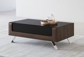 Couchtisch Kasai - Nuss Columbia/Schwarz Hochglanz - 24RWMI99