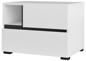 Helvetia meble - Nachttisch Cross S - weiß - 249WMY22