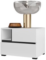 Helvetia meble - Nachttisch Cross S - weiß - 249WMY22