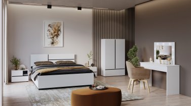 Helvetia meble - Bett Cross S mit Hebemechanismus - 180x200 cm - weiß - 249WMY52