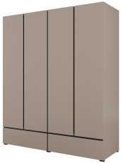 Garderobenschrank Cross S 2 - Kongo/Kongo-Schwarz - 24CWMY20