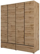 Garderobenschrank Cross S 2 - Eiche votan/Eiche votan-schwarz - 24N6MY20