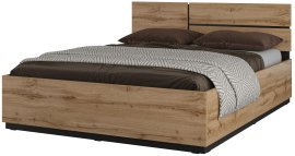 Bett Cross S - 180x200 cm - Eiche Votan/Eiche Votan-Schwarz - 24N6MY32