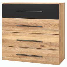 Kommode Beta - Mauvella Eiche/Schwarz - 22MW1627