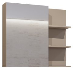 Wandschrank mit Spiegel Irvine - Kongo-Schwarz/Kongo - 30CWNP20