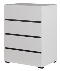 Kommode Cross - Weiß/Weiß-Schwarz - 249WMY27