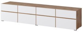 TV-Kommode Cross - Eiche votan/weiß - 24N9MY40