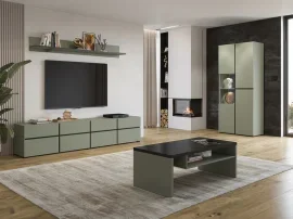 Wohnzimmer und Flur Cross - grün/grün-schwarz