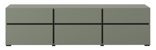 Helvetia meble - TV-Kommode Cross - grün/grün-schwarz - 24GWMY41