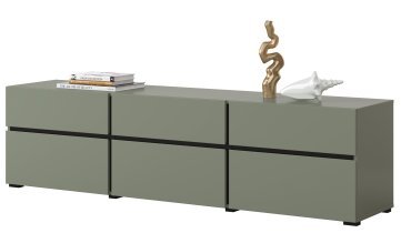 Helvetia meble - TV-Kommode Cross - grün/grün-schwarz - 24GWMY41