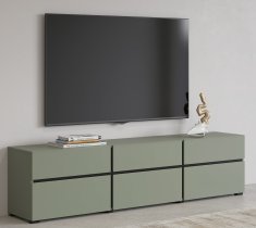 Helvetia meble - TV-Kommode Cross - grün/grün-schwarz - 24GWMY41