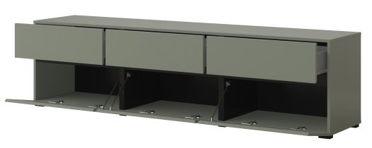 Helvetia meble - TV-Kommode Cross - grün/grün-schwarz - 24GWMY41
