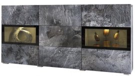 Kommode Baros - Schiefer - Schwarz - 24B0BM26