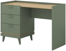 Schreibtisch Scandi - verblichene grün geölte Eiche/verblichenes Grün